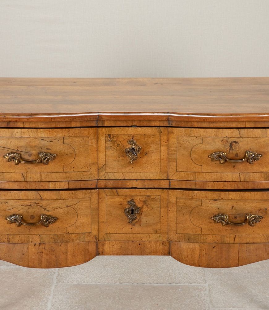 20th Century French Two Drawer Walnut Commode CC4842857