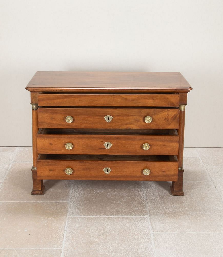 19th Century French Empire Period Walnut Commode CC5242680