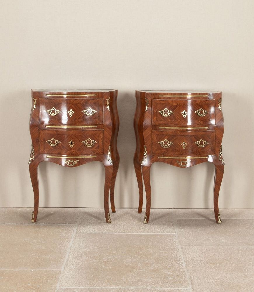 Pair of Small 19th Century Italian Louis XV Italian Commodes CC5242706