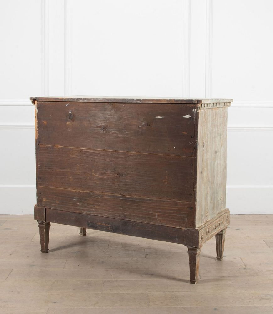 Early 19th Century Gustavian Chest in Original Blue Paint CC6038477