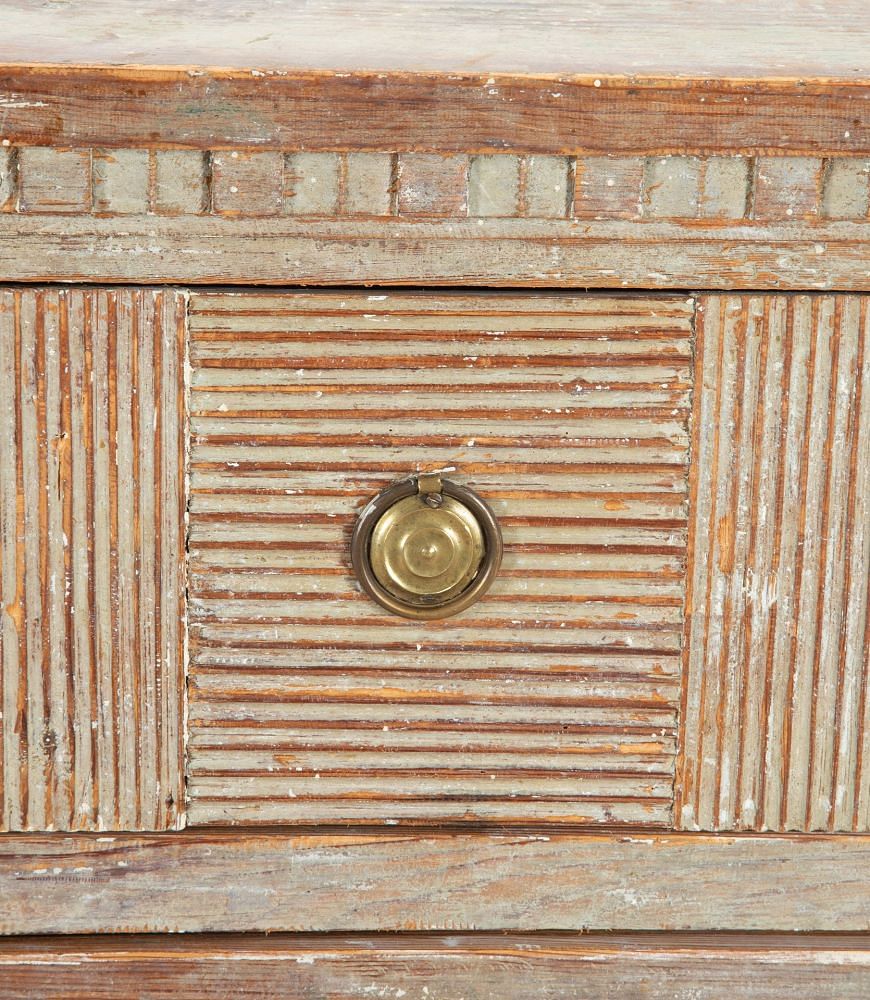 Early 19th Century Gustavian Chest in Original Blue Paint CC6038477