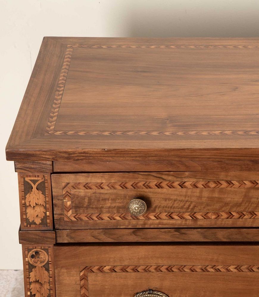 Pair of 19th Century Italian Walnut and Inlaid Commodes CC6542548
