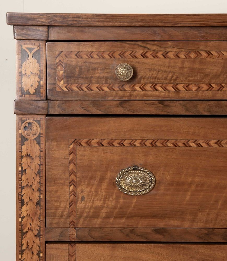 Pair of 19th Century Italian Walnut and Inlaid Commodes CC6542548