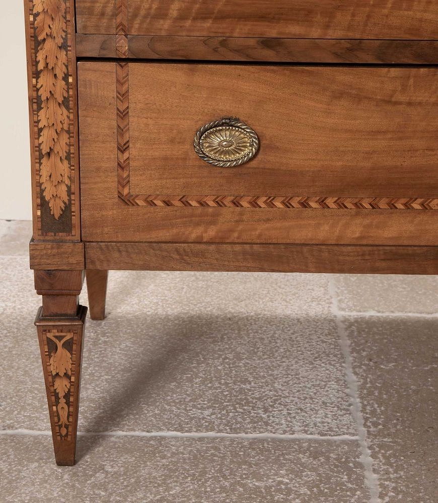 Pair of 19th Century Italian Walnut and Inlaid Commodes CC6542548