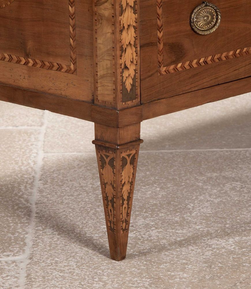 Pair of 19th Century Italian Walnut and Inlaid Commodes CC6542548