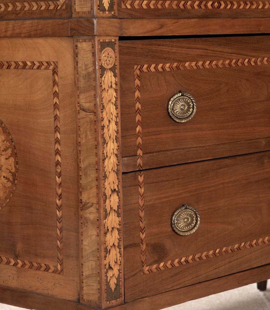 Pair of 19th Century Italian Walnut and Inlaid Commodes CC6542548