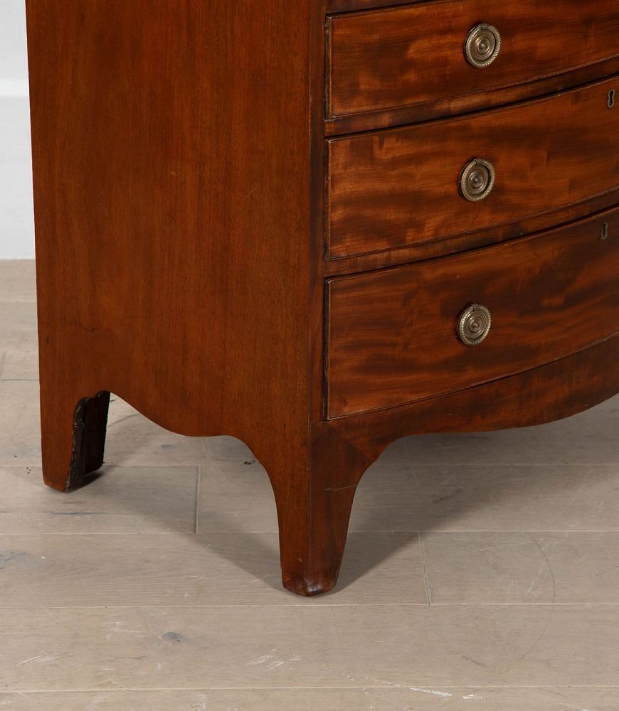 19th Century Mahogany Bow Fronted Chest of Drawers CC7035816