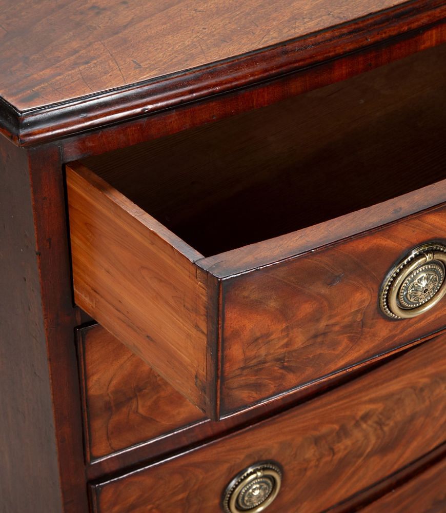 19th Century George III Mahogany Bow Fronted Chest of Drawers CC8041725