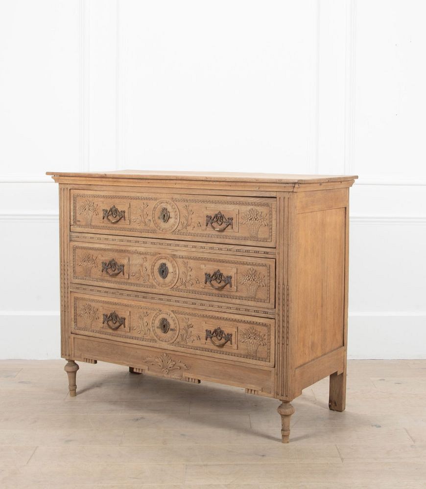 Early 19th Century Scrubbed Oak Commode CC8538943