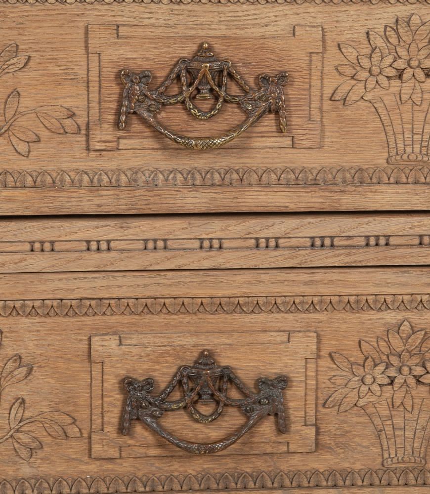 Early 19th Century Scrubbed Oak Commode CC8538943