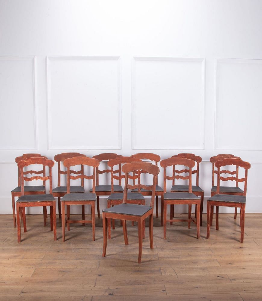 Set of Twelve 19th Century Swedish Side Chairs CD7534933