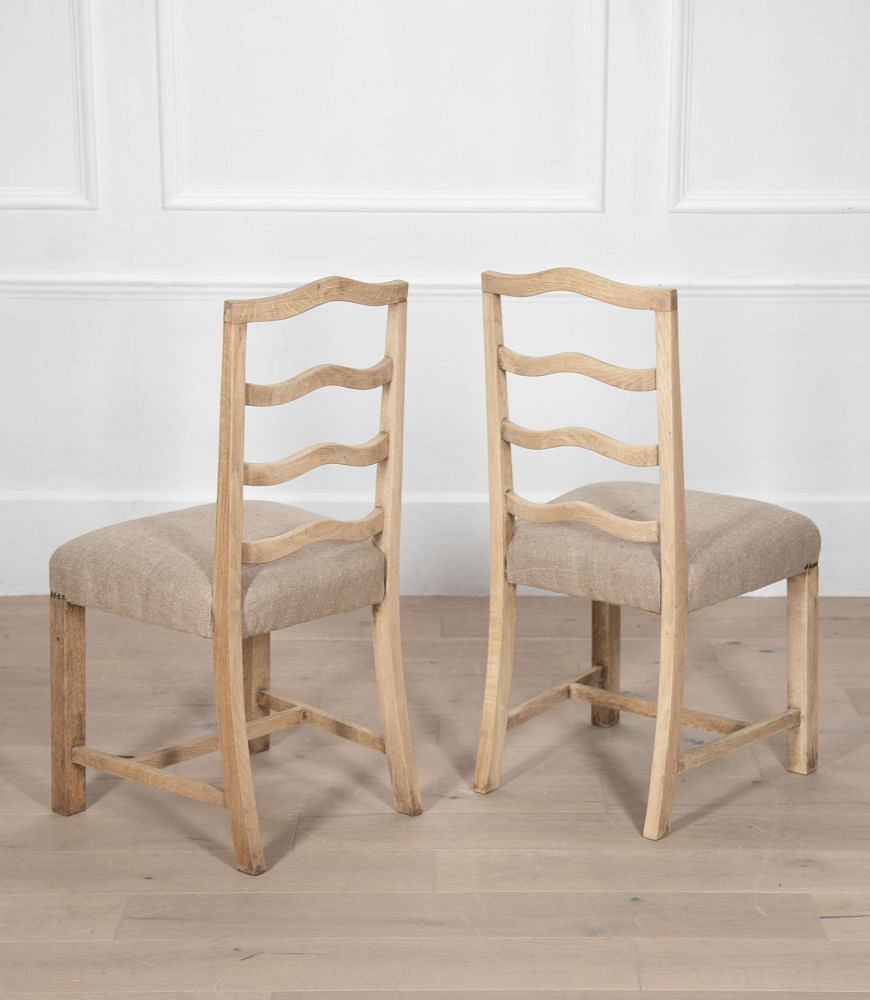 Set of Twelve Bleached Oak Dining Chairs CD8434883