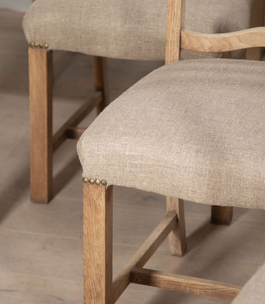 Set of Twelve Bleached Oak Dining Chairs CD8434883
