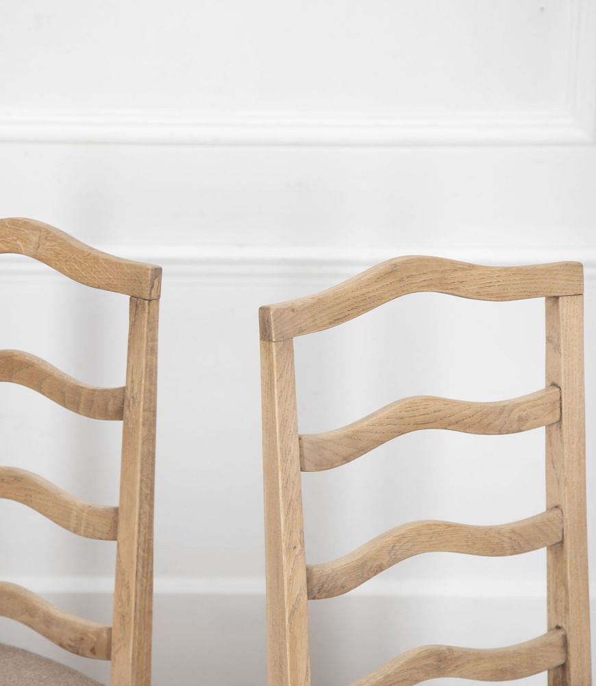 Set of Twelve Bleached Oak Dining Chairs CD8434883