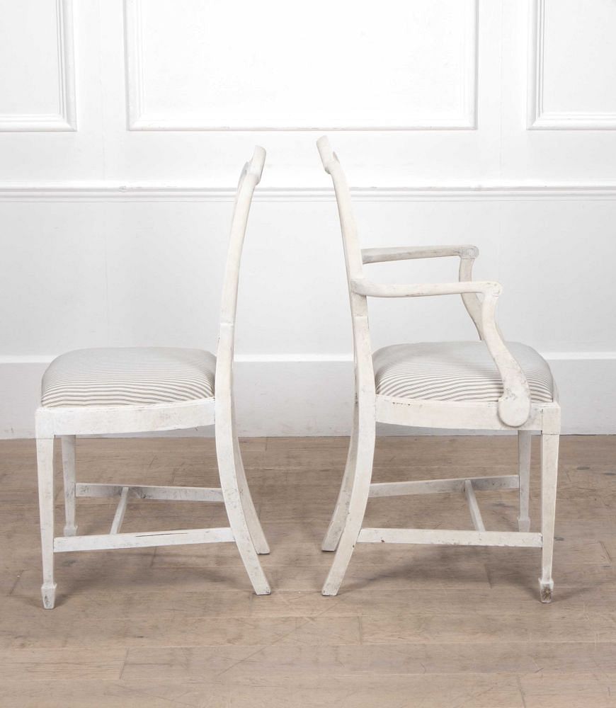 Set of Eight 19th Century English Painted Dining Chairs CD8441260