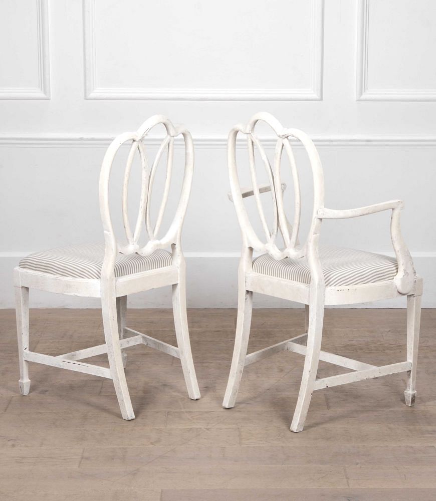Set of Eight 19th Century English Painted Dining Chairs CD8441260