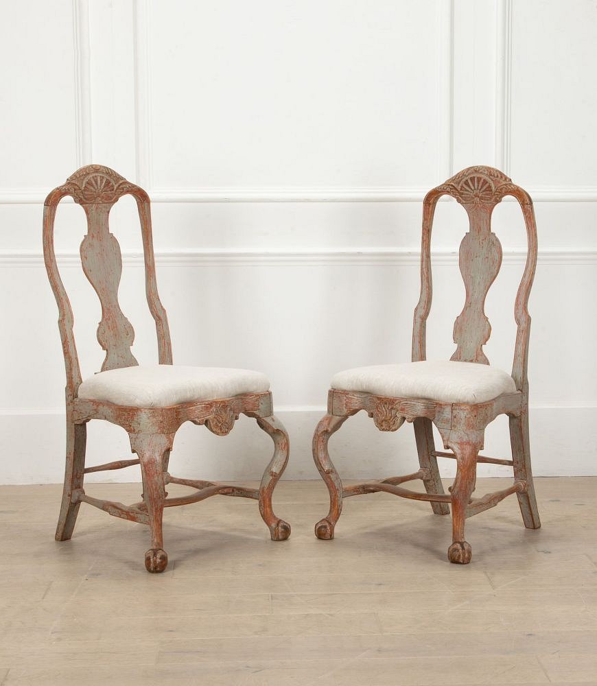 Pair of Late 18th Century Swedish Rococo Chairs CH0141194
