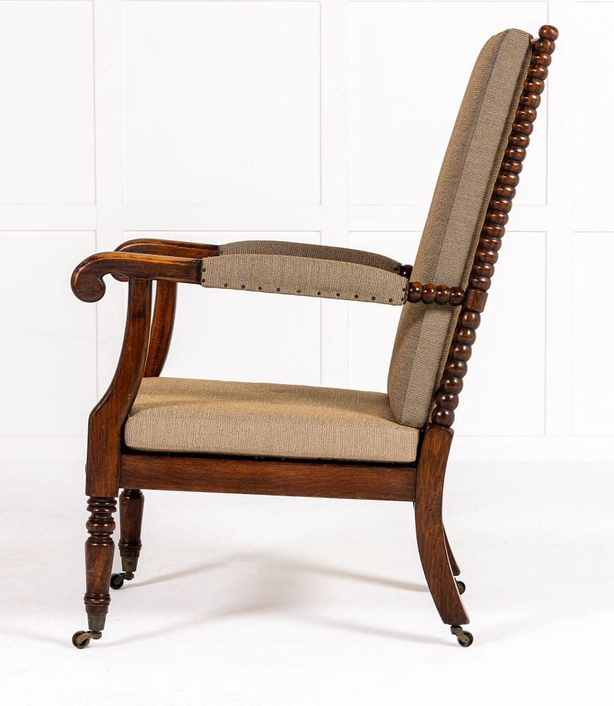 Pair of 19th Century English Regency Period Bobbin Turned Armchairs CH0635841