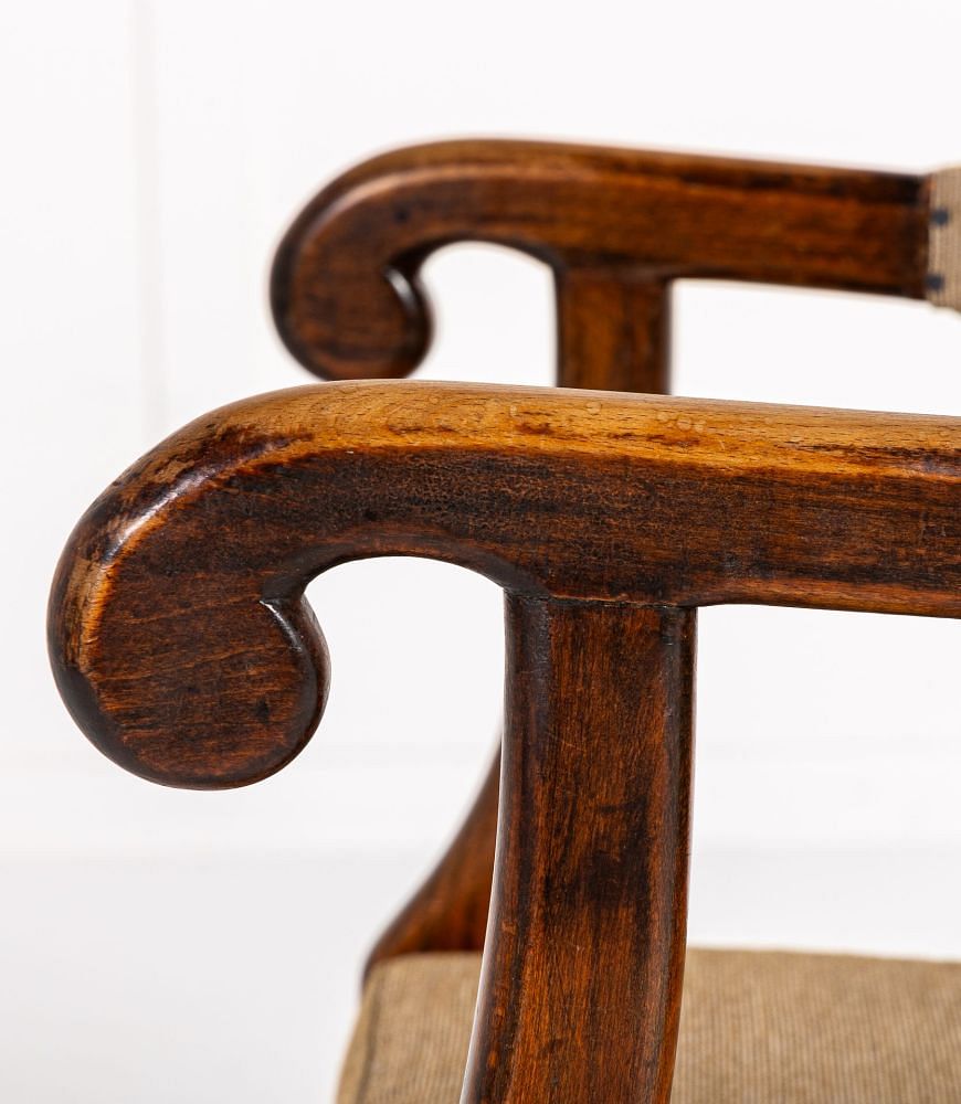 Pair of 19th Century English Regency Period Bobbin Turned Armchairs CH0635841