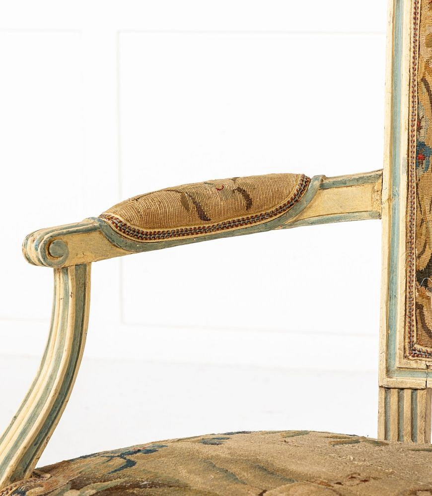 Pair of 18th Century French Painted Armchairs CH0639967
