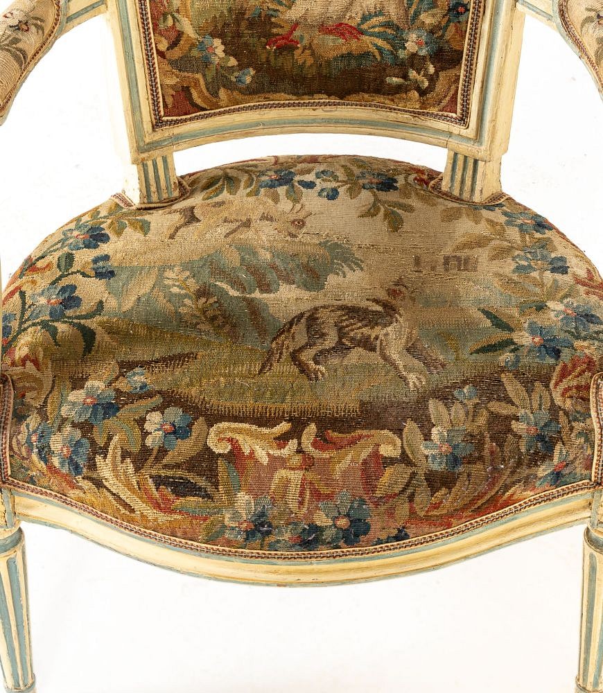Pair of 18th Century French Painted Armchairs CH0639967