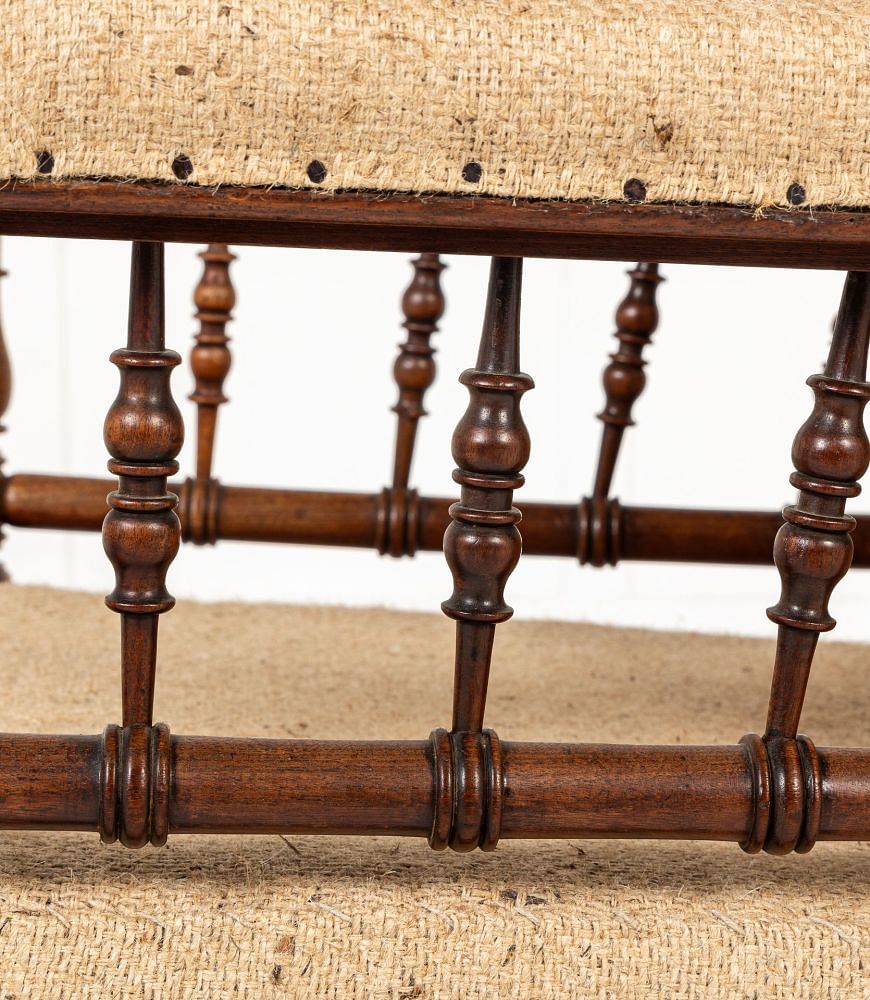 19th Century English Mahogany Turned Spindle Armchair CH0640636