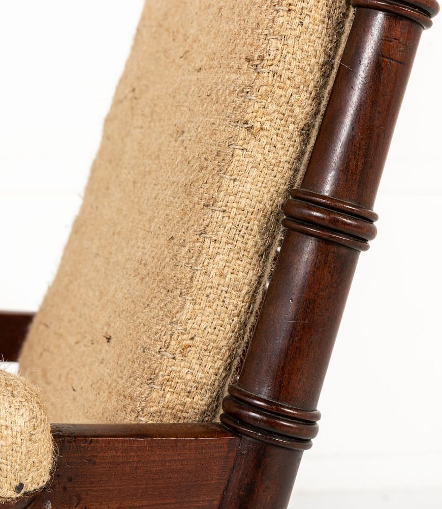 19th Century English Mahogany Turned Spindle Armchair CH0640636