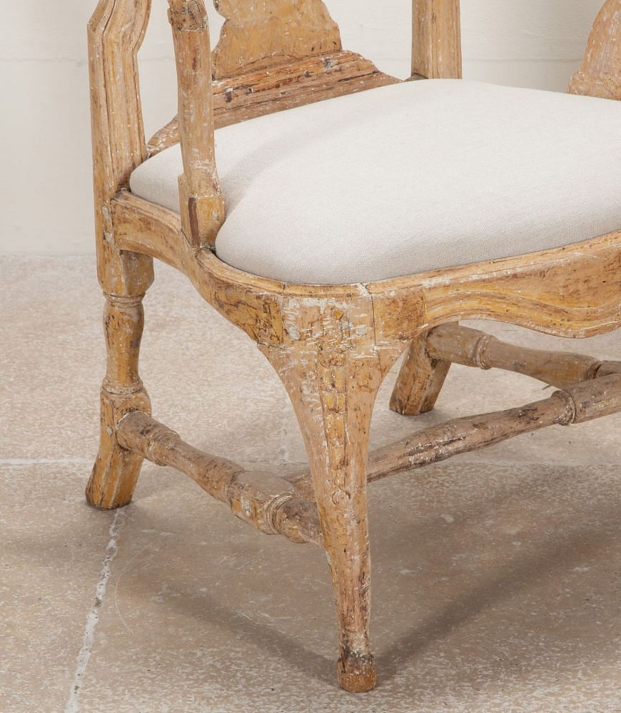 Pair of Late 18th Century Swedish Rococo Period Armchairs CH1341576