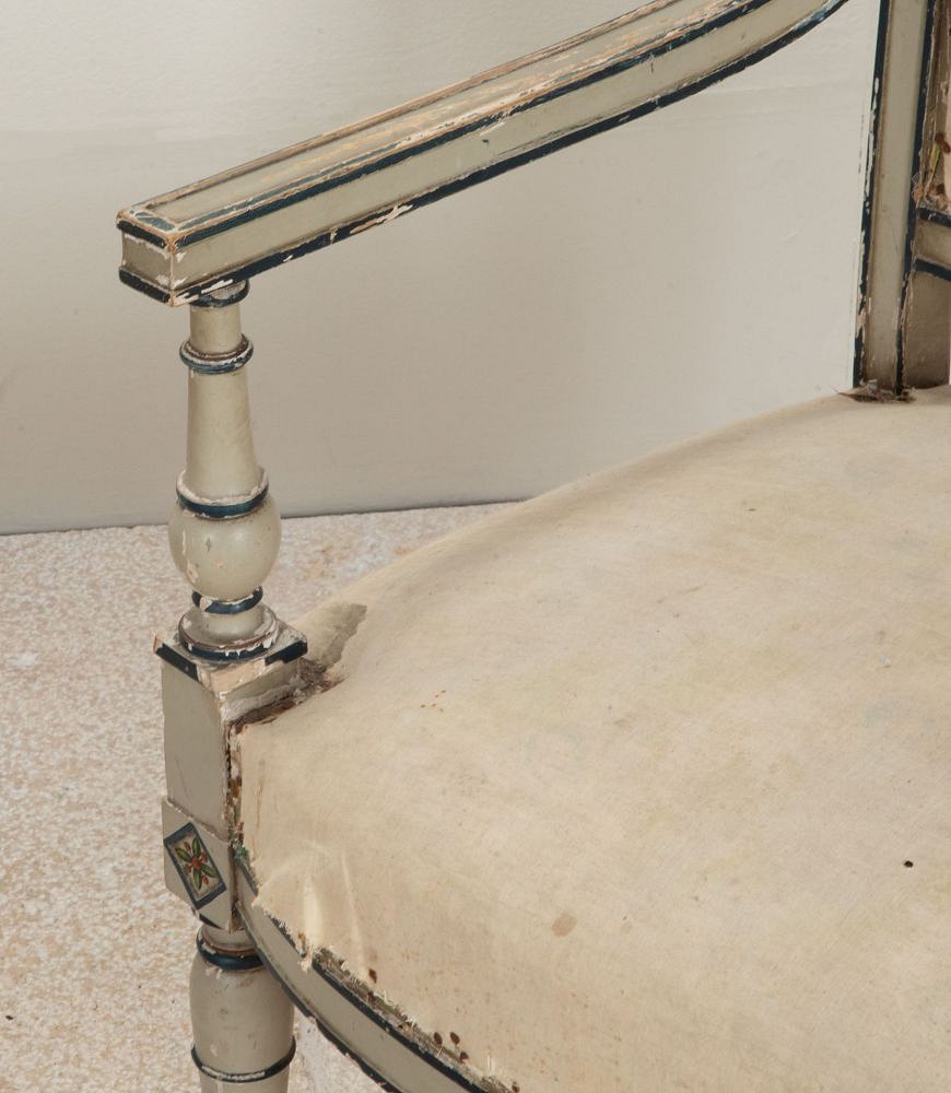 Pair of 19th Century French Painted Directoire Revival Armchairs CH1542002