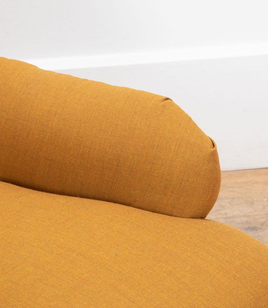 English Victorian Armchair in Mustard Fabric CH2537353