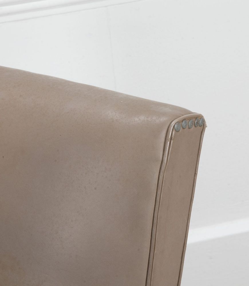 French 20th Century Compass Leg Armchair in Grey Skai CH2939538