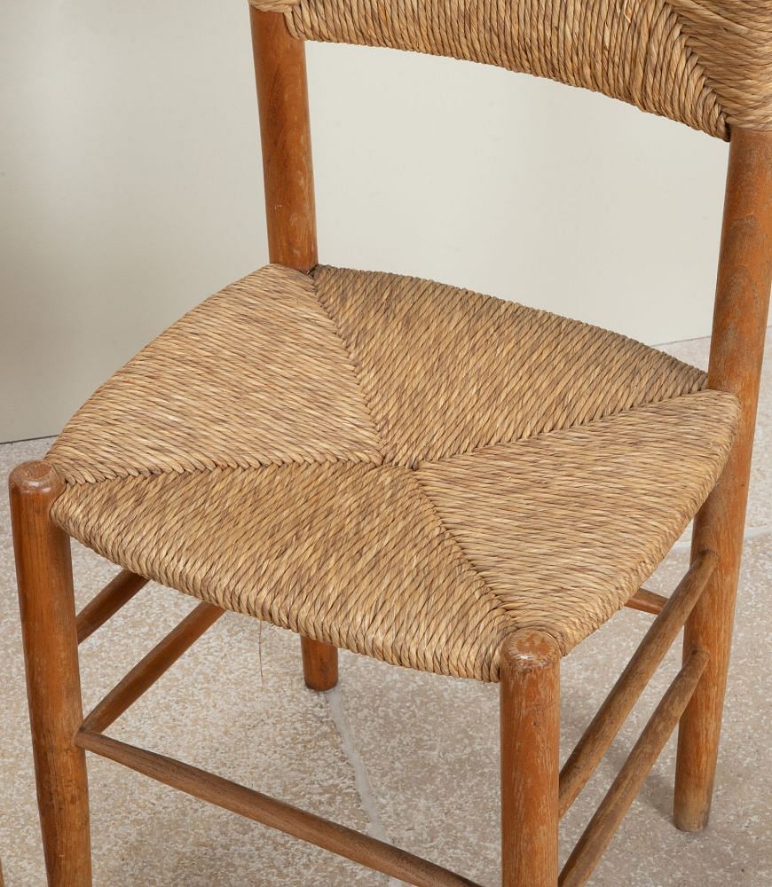 Pair of 20th Century French Charlotte Perriand Style Side Chairs CH2942478