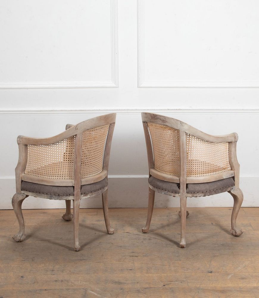 Pair of 20th Century English Bergère Armchairs CH3641163