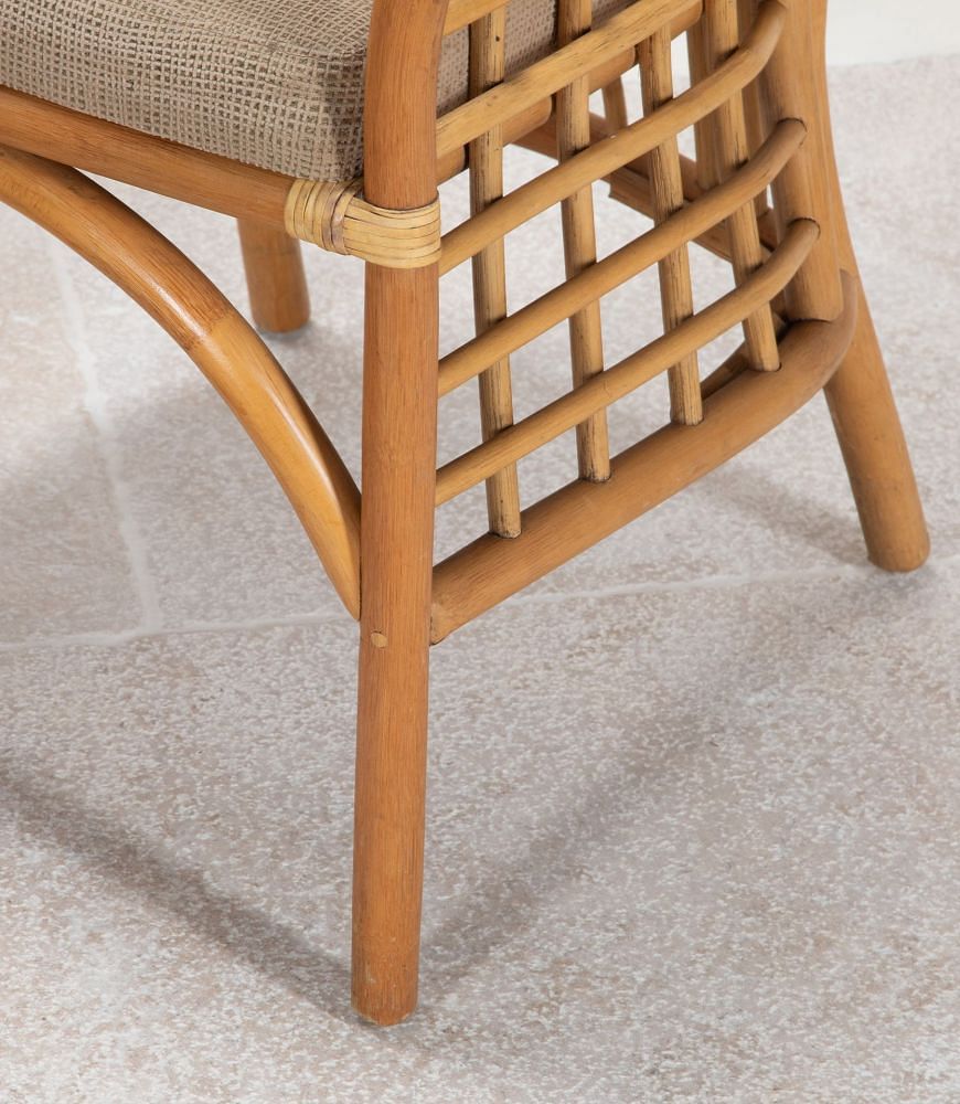 Pair of 20th Century Spanish Bamboo Berger Armchairs CH3841650