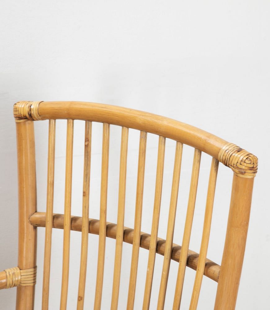 Pair of 20th Century Spanish Bamboo Berger Armchairs CH3841650
