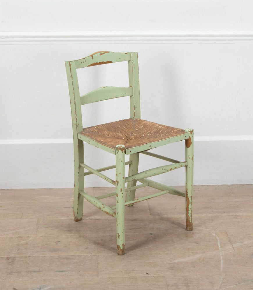 Early 20th Century English Green Painted Child's Chair CH4239884