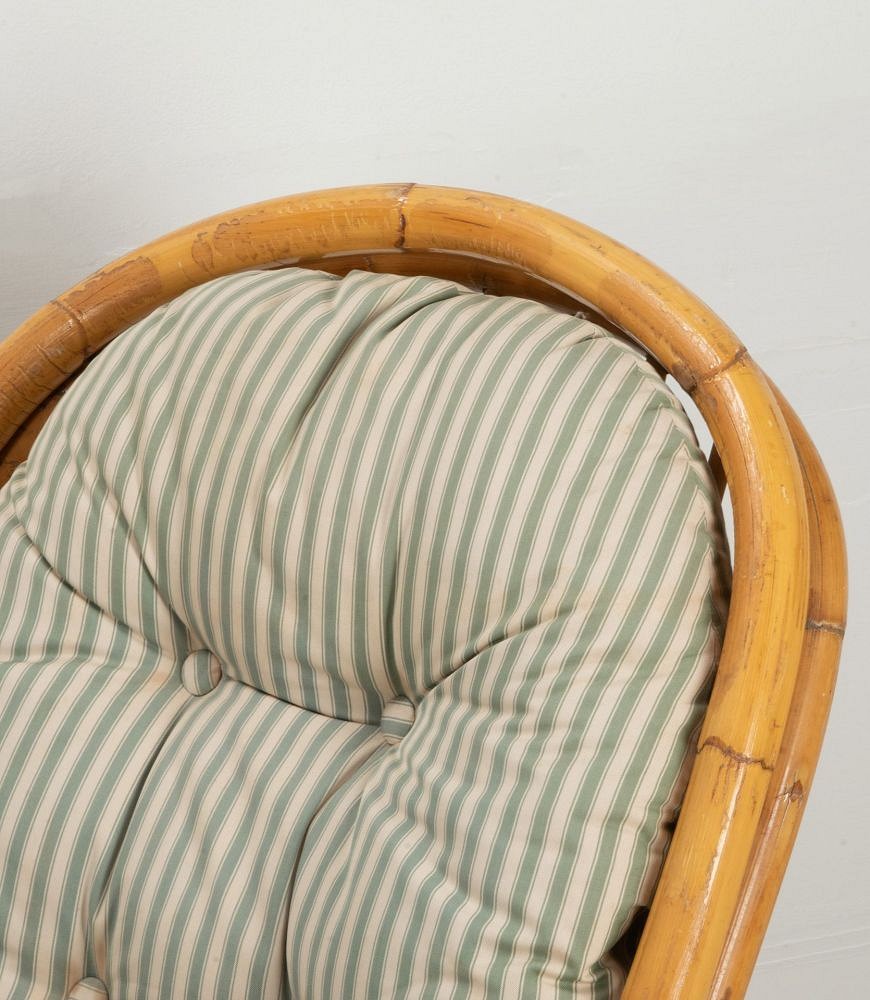 Pair of Mid-Century French Bamboo Turning and Swinging Armchairs CH4641777