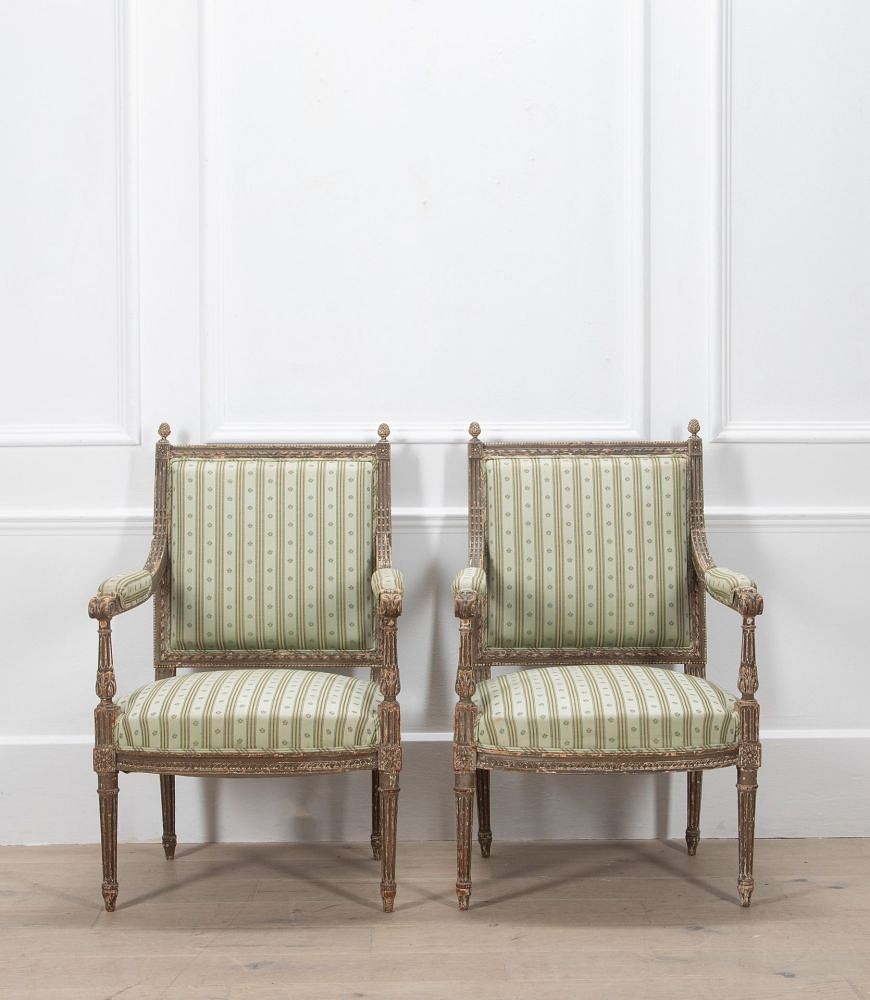 Pair of 19th Century French Painted Chairs CH5236070