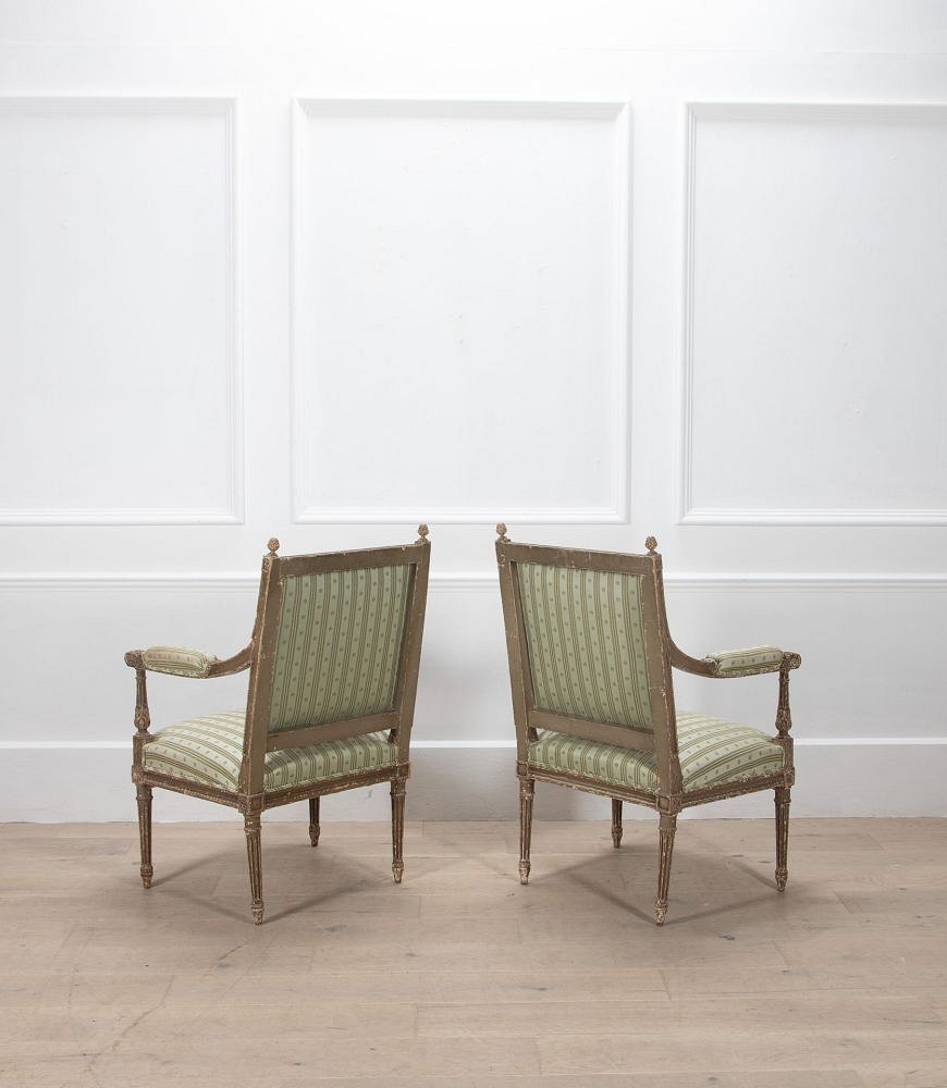 Pair of 19th Century French Painted Chairs CH5236070