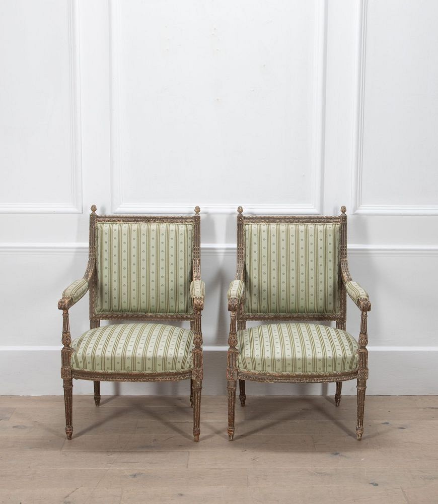 Pair of 19th Century French Painted Chairs CH5236070