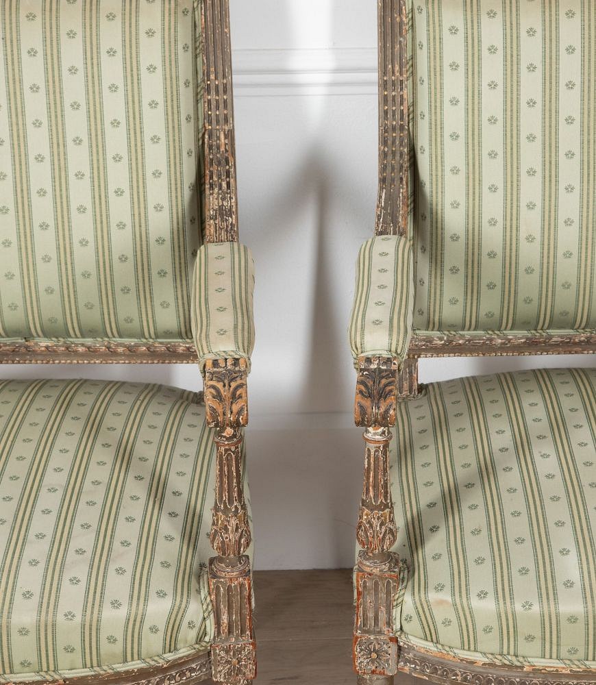 Pair of 19th Century French Painted Chairs CH5236070
