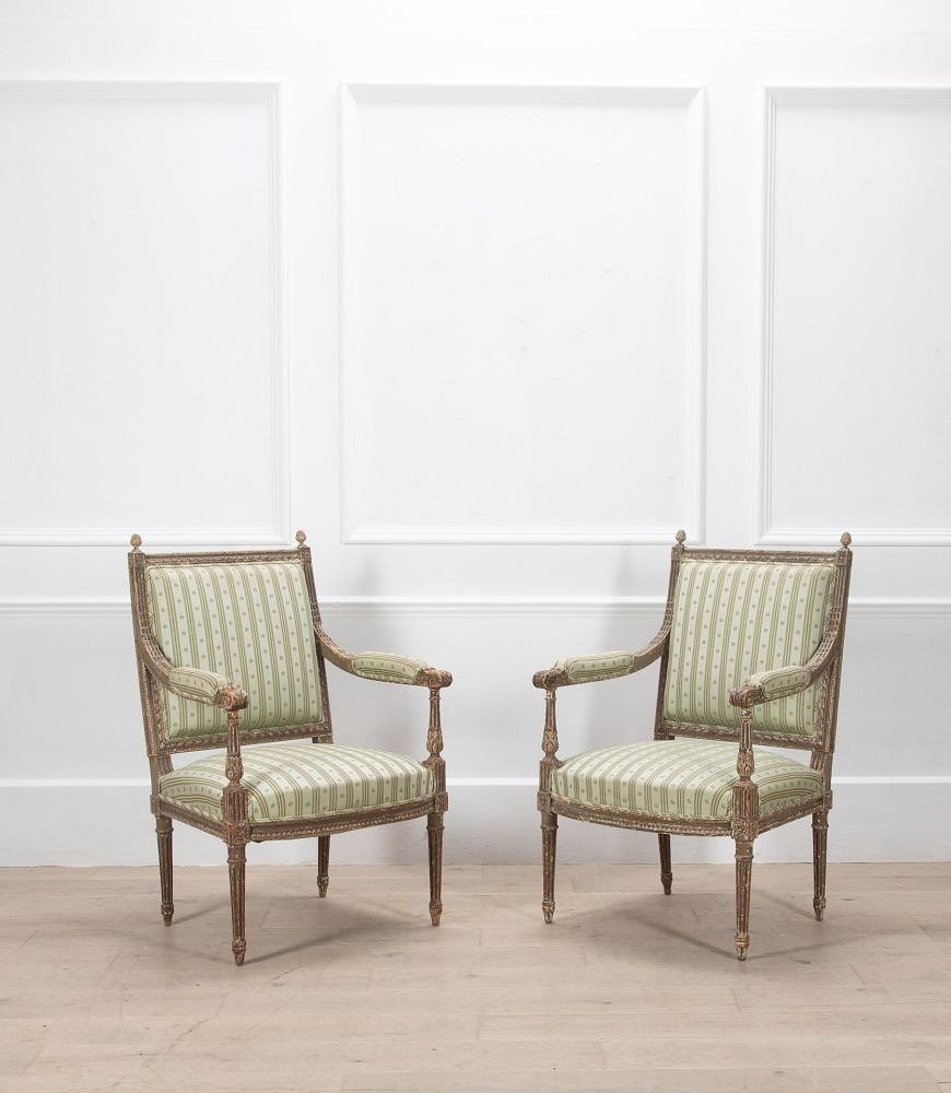 Pair of 19th Century French Painted Chairs CH5236070