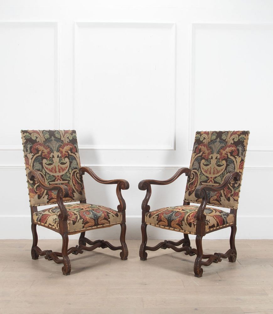 Pair Of French Tapestry Armchairs CH5238162