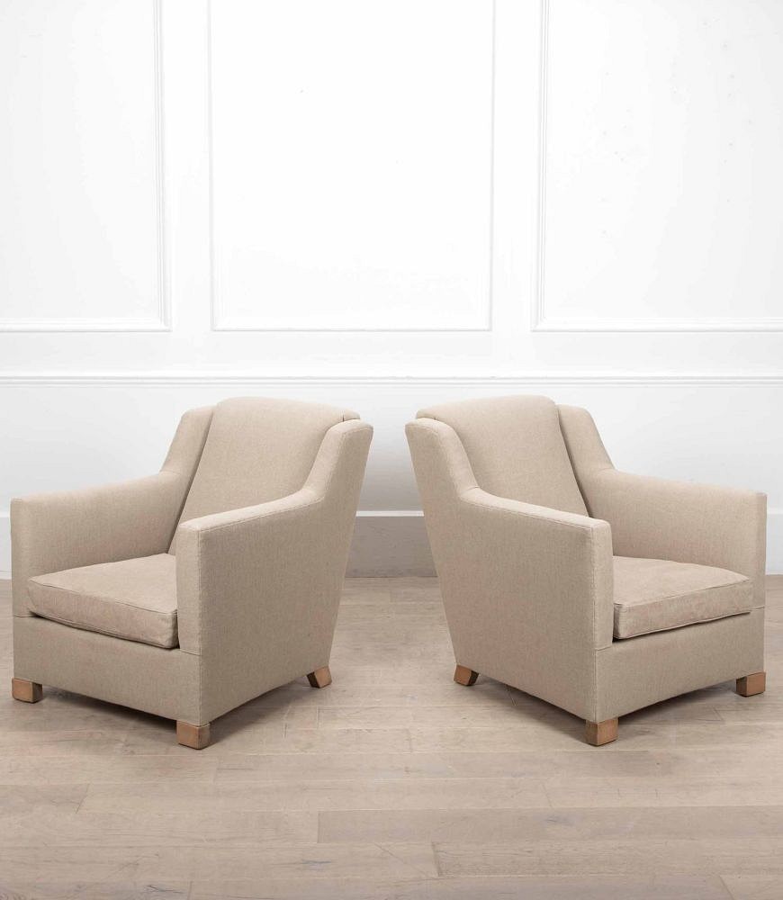Pair of Early 20th Century French Upholstered Armchairs CH6540846