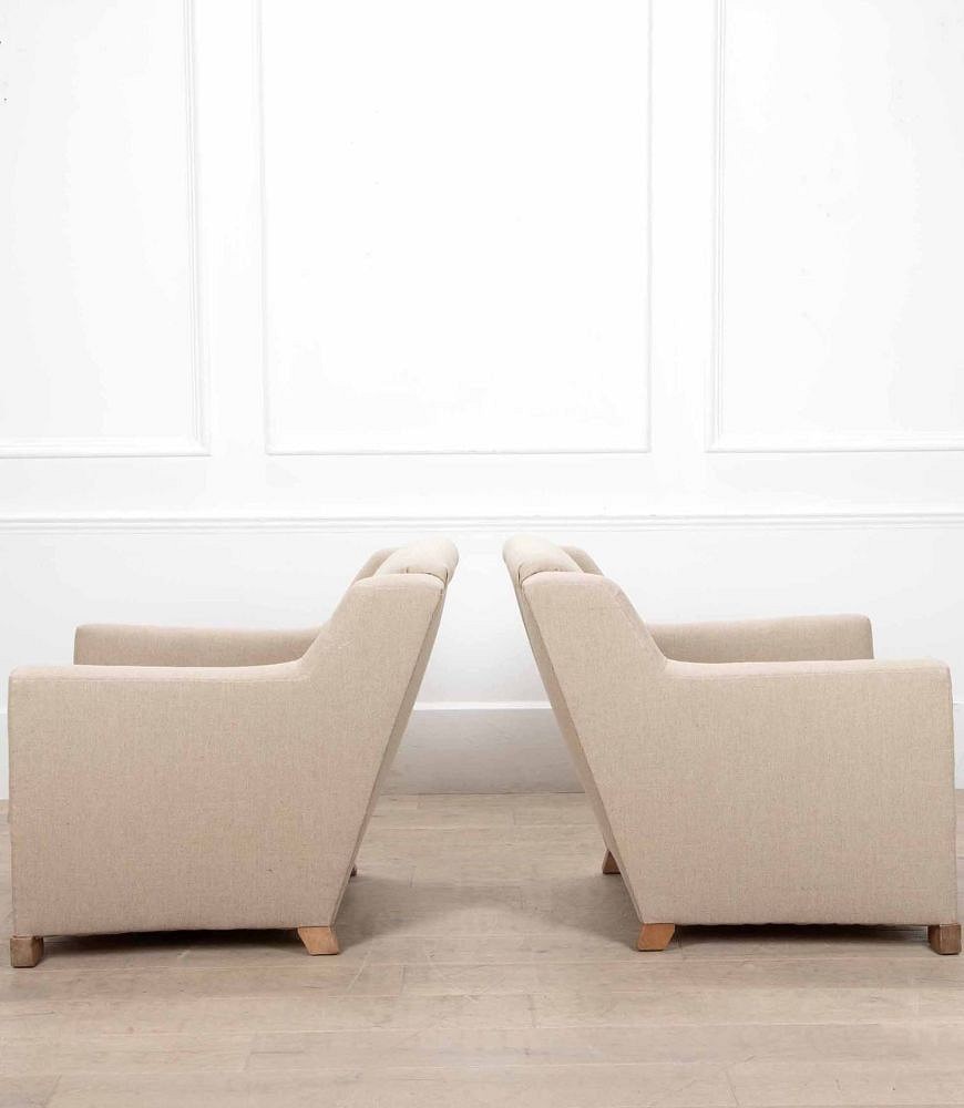 Pair of Early 20th Century French Upholstered Armchairs CH6540846