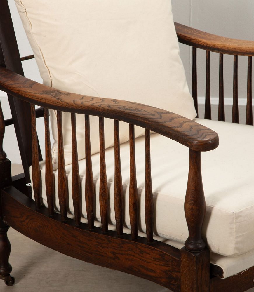 Pair of 19th Century Wylie & Lochhead Reclining Oak Chairs CH7040592