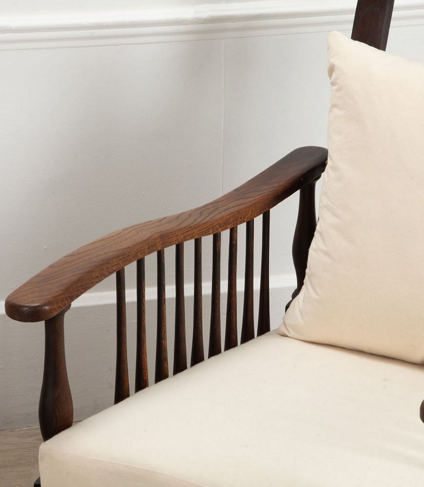 Pair of 19th Century Wylie & Lochhead Reclining Oak Chairs CH7040592