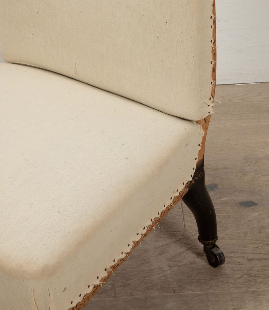 Pair of 19th Century French Scroll Back Chaffeuse Armchairs CH7241187
