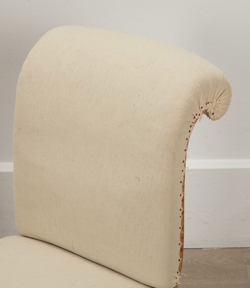 Pair of 19th Century French Scroll Back Chaffeuse Armchairs CH7241187