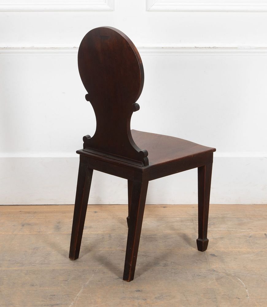 18th Century Georgian Mahogany Hall Chair CH8941355